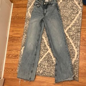 high rise wide leg zara jeans!